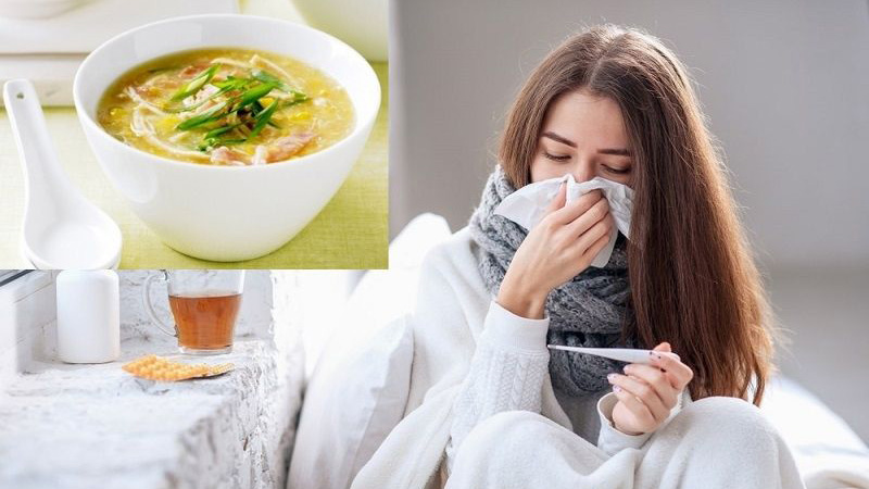 Súp gà là đáp án cho câu hỏi bị cảm nên ăn uống gì