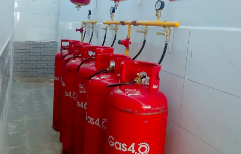 Hệ thống gas công nghiệp 45kg cho nhà hàng