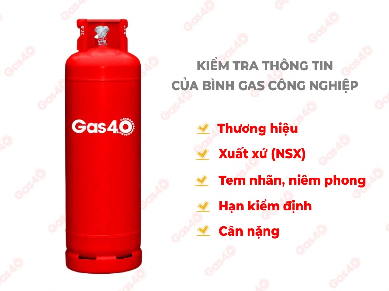 Kiểm tra thông tin bình gas công nghiệp