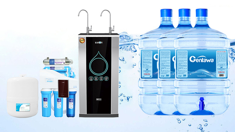 Dùng máy lọc nước hay uống nước bình tiết kiệm hơn