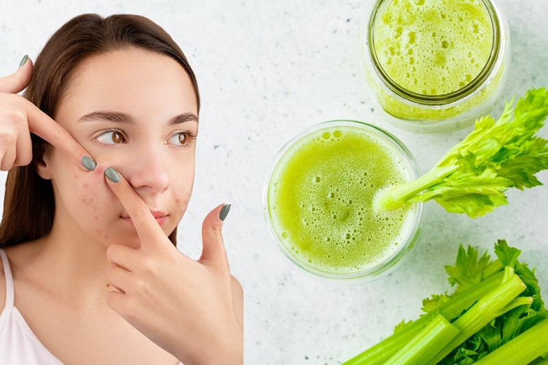 Nước ép đẹp da trị mụn từ cần tây