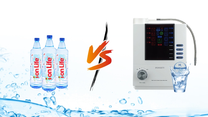 So sánh nước ion life và nước ion kiềm từ máy điện giải