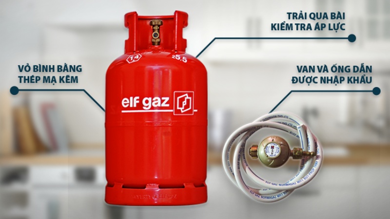 Elf gaz là một trong những thương hiệu gas "ngoại" được ưa chuộng